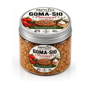 Boîte de Goma-Sio Provençal à la fleur de sel PAPYLLES, 100 g, fabriqué en France