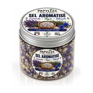 Sel Aromatisé Lavande, Thym & Bleuets - Boîte 100 g